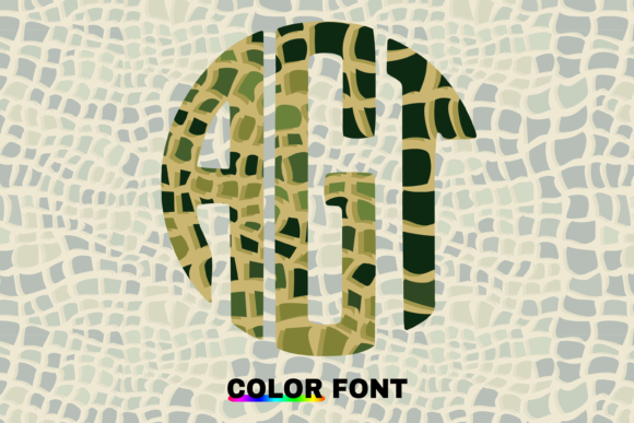 Alligator Circle: A Playful 3-Letter Monogram Font