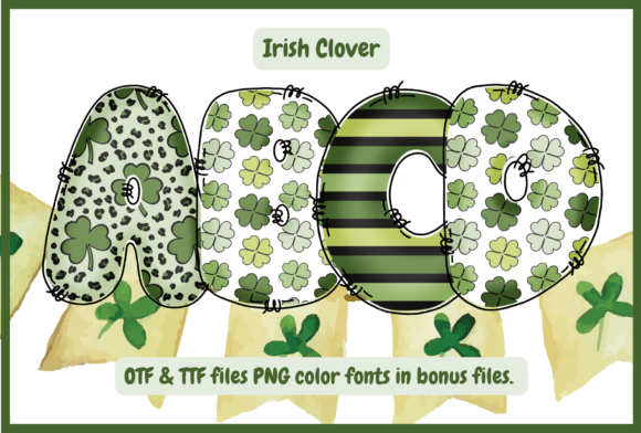 Celebrate St. Patrick's Day with Irish Clover: A 3D Glossy Font