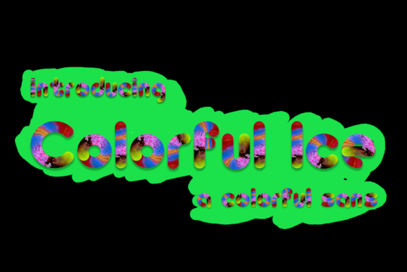 Colorful Ice: A Playful Font for Designs That Spark Joy