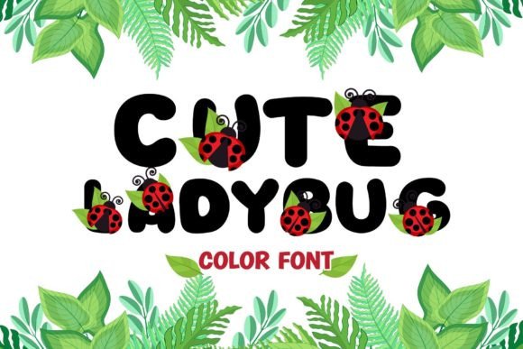 Cute Ladybug: A Vibrant Color Font for Creative Projects