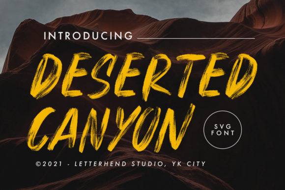 Deserted Canyon: A Bold Textured SVG Font for Striking Designs