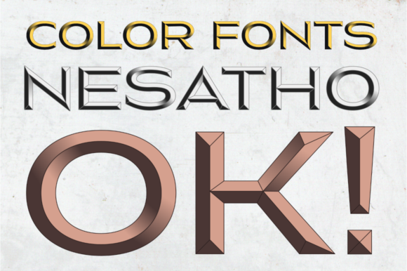 Nesatho-OK: A Unique Color Font for Modern Creators