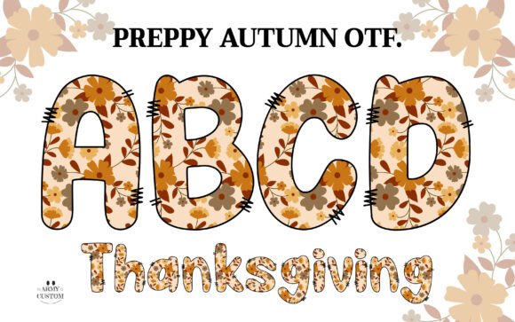PreppyAutumn Floral: A Designer's Guide to This Cozy Typeface