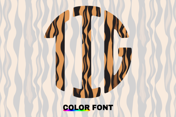 Tiger Circle: A Playful Monogram Font for Bold Branding