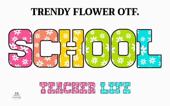 Trendy Flower: A Burst of 70s Sunshine for Your Designs