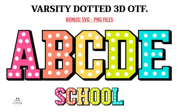 Varsity Dotted 3D: A Fresh Take on Collegiate Spirit