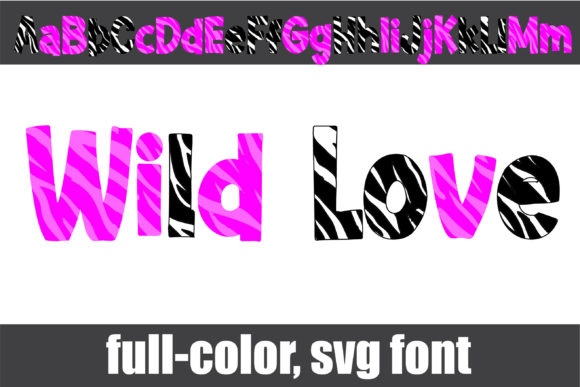 Wild Love: Unleash Bold Design with This Zebra-Striped Font